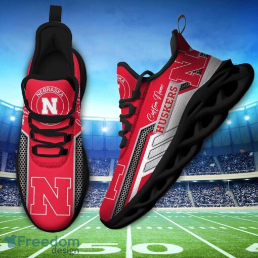 Custom Name Nebraska Cornhuskers NCAA Max Soul Shoes Sneakers Personalized Shoes For Fans Product Photo 3