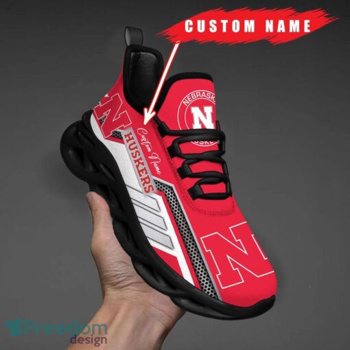 Custom Name Nebraska Cornhuskers NCAA Max Soul Shoes Sneakers Personalized Shoes For Fans Product Photo 1