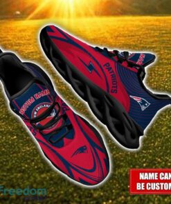 Custom Name New England Patriots NFL Max Soul Shoes Personalized Sneakers For Fans