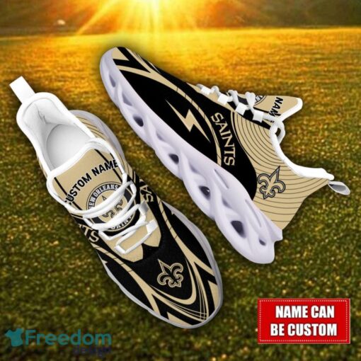 Custom Name New Orleans Saints NFL Max Soul Shoes Personalized Sneakers For Fans Product Photo 2