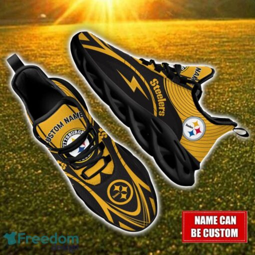 Custom Name Pittsburgh Steelers NFL Max Soul Shoes Personalized Sneakers For Fans Product Photo 1