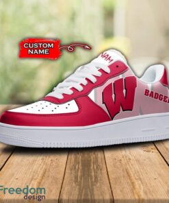 Custom Name Wisconsin Badgers NCAA AF1 Shoes Personalized Air Force Shoes For Fans Product Photo 2