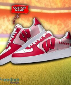 Custom Name Wisconsin Badgers NCAA AF1 Shoes Personalized Air Force Shoes For Fans Product Photo 3