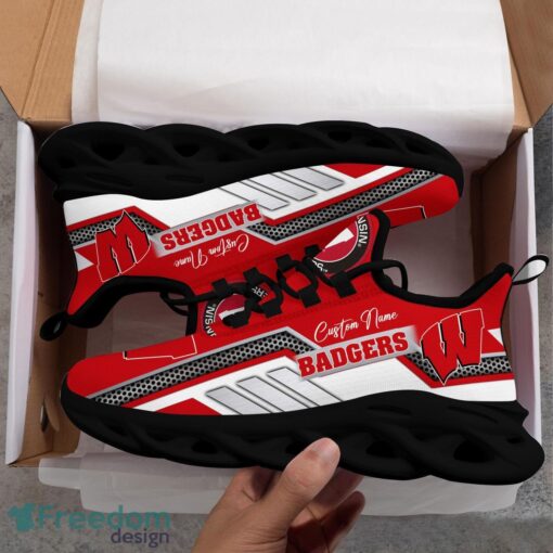 Custom Name Wisconsin Badgers NCAA Max Soul Shoes Sneakers Personalized Shoes For Fans Product Photo 4