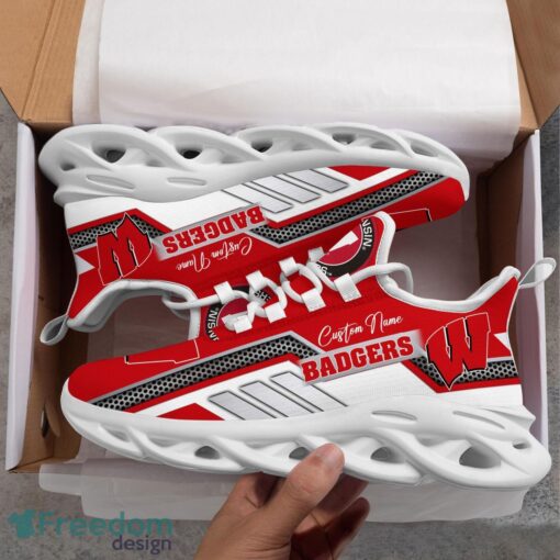 Custom Name Wisconsin Badgers NCAA Max Soul Shoes Sneakers Personalized Shoes For Fans Product Photo 5