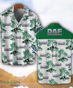 DAF Trucks Green Coconut Pattern Combo 3D Hawaiian Shirt And Shorts