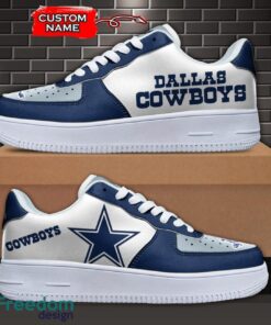 Dallas Cowboys NFL AF1 Personalized Name Sneakers Air Force Shoes For Fans