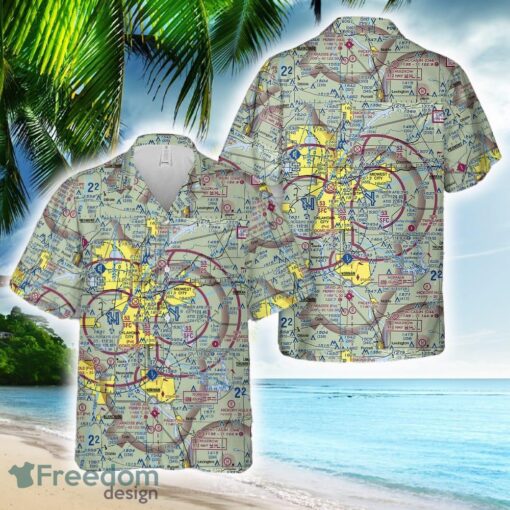 Dallas Fort Worth TX (KDFW) VFR Sectional Hawaiian Shirt Gift For Holidays Beach - Dallas Fort Worth TX (KDFW) VFR Sectional Hawaiian Shirt Gift For Holidays Beach