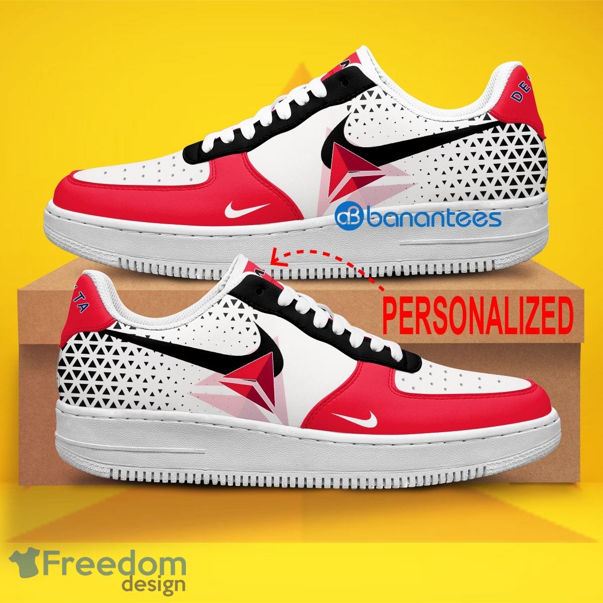 Delta Air Lines Air Force 1 Shoes Brand For Fans Sneakers Gift AF1 Sneaker Custom Name - Delta Air Lines Air Force 1 Shoes Style 1