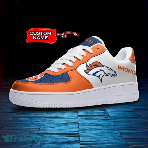 Denver Broncos NFL AF1 Personalized Name Sneakers Air Force Shoes For Fans Product Photo 2