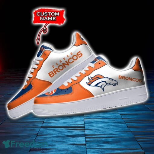 Denver Broncos NFL AF1 Personalized Name Sneakers Air Force Shoes For Fans Product Photo 3