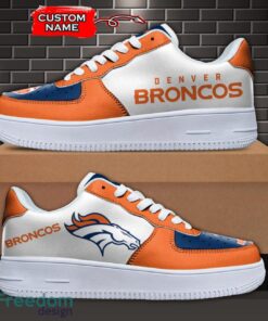 Denver Broncos NFL AF1 Personalized Name Sneakers Air Force Shoes For Fans