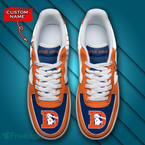 Denver Broncos NFL AF1 Personalized Name Sneakers Air Force Shoes For Fans Product Photo 4