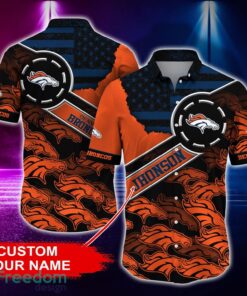 Denver Broncos Personalized Button Shirt NFL Hawaiian Shirt Custom Name