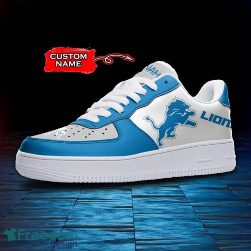 Detroit Lions NFL AF1 Personalized Name Sneakers Air Force Shoes For Fans Product Photo 2