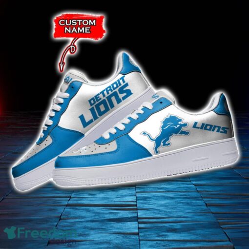 Detroit Lions NFL AF1 Personalized Name Sneakers Air Force Shoes For Fans Product Photo 3