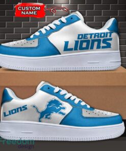 Detroit Lions NFL AF1 Personalized Name Sneakers Air Force Shoes For Fans