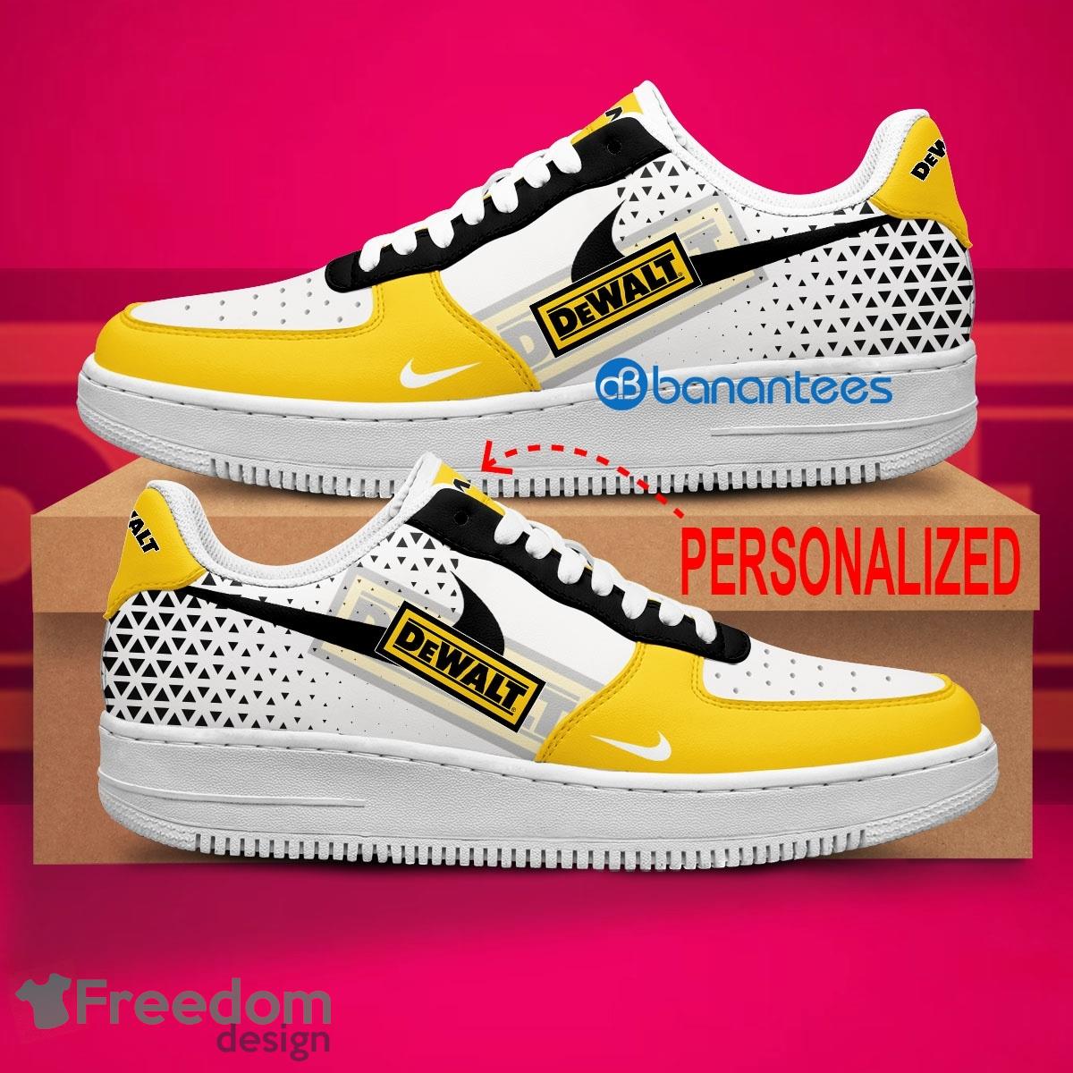 DeWalt Air Force 1 Shoes Brand For Fans Gift AF1 Sneaker Custom Name - DeWalt Air Force 1 Shoes Style 1