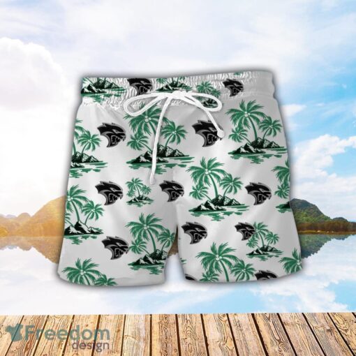 Dodge Challenger Green Coconut Pattern Combo 3D Hawaiian Shirt And Shorts Product Photo 2