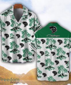 Dodge Challenger Green Coconut Pattern Combo 3D Hawaiian Shirt And Shorts