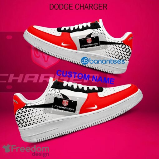 Dodge Charger Car Racing Air Force 1 Shoes Brand Gift Sneakers Fans AF1 Sneaker Custom Name - Dodge Charger Car Racing Air Force 1 Shoes Style 2