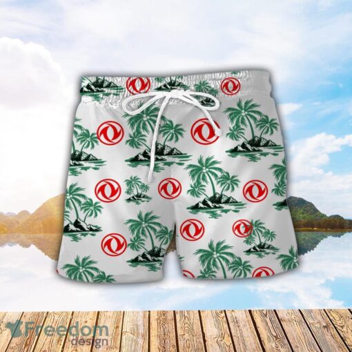 Dongfeng Green Coconut Pattern Combo 3D Hawaiian Shirt And Shorts Product Photo 2