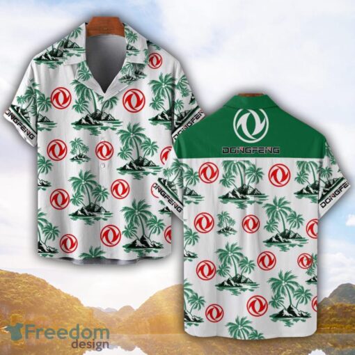 Dongfeng Green Coconut Pattern Combo 3D Hawaiian Shirt And Shorts Product Photo 1