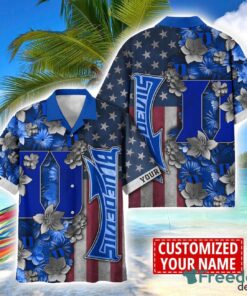 Duke Blue Devils Custom name USA Flag 4th July Independence Day Hawaiian Shirt