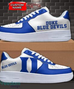 Duke Blue Devils NCAA AF1 Personalized Name Sneakers Air Force Shoes For Fans