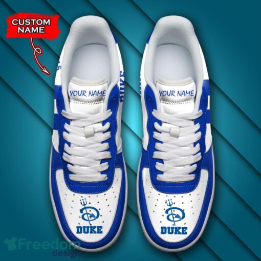 Duke Blue Devils NCAA AF1 Personalized Name Sneakers Air Force Shoes For Fans Product Photo 4