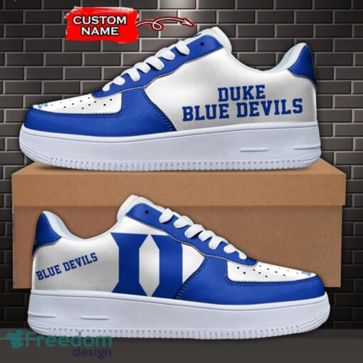 Duke Blue Devils NCAA AF1 Personalized Name Sneakers Air Force Shoes For Fans Product Photo 1