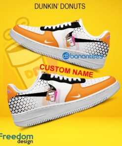 Dunkin’ Donuts Air Force 1 Shoes Brand For Fans Gift AF1 Sneaker Custom Name - Dunkin’ Donuts Air Force 1 Shoes Style 2