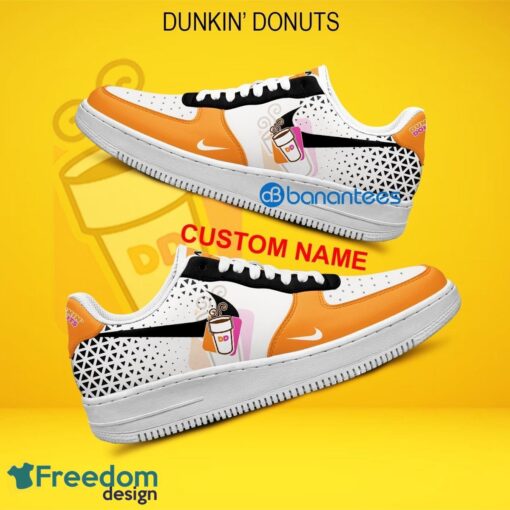 Dunkin’ Donuts Air Force 1 Shoes Brand For Fans Gift AF1 Sneaker Custom Name - Dunkin’ Donuts Air Force 1 Shoes Style 2