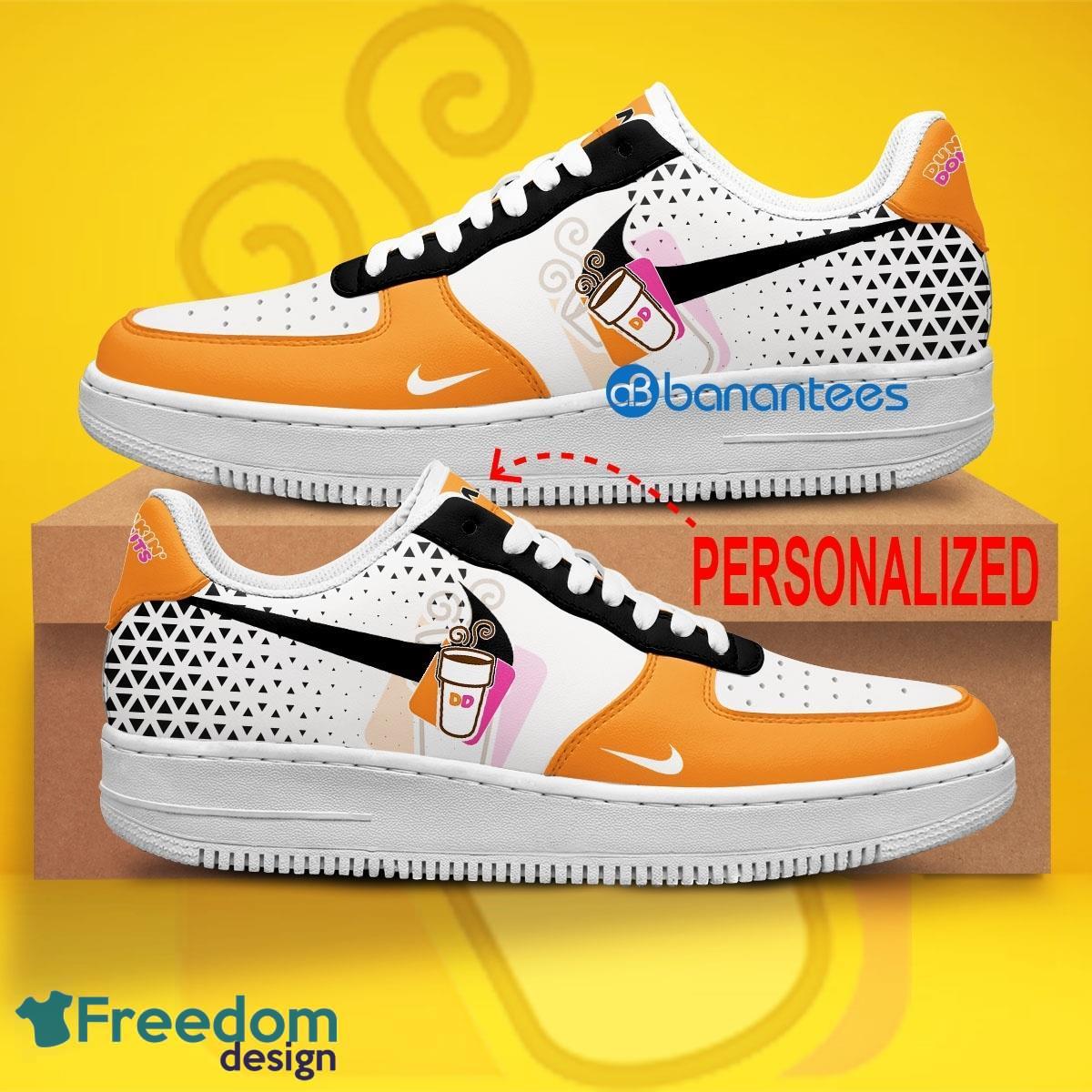 Dunkin’ Donuts Air Force 1 Shoes Brand For Fans Gift AF1 Sneaker Custom Name - Dunkin’ Donuts Air Force 1 Shoes Style 1