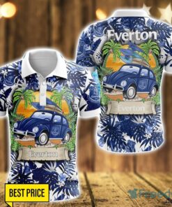 Everton F.C Car Beach Pattern 3D Polo Shirt