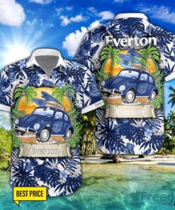 Everton F.C Car Beach Pattern Hawaiian Shirt And Shorts