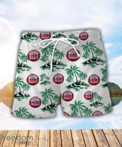 Fantic Motorcycles Green Coconut Pattern Combo 3D Hawaiian Shirt And Shorts Product Photo 2