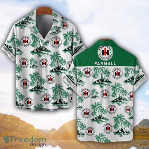 Farmall Green Coconut Pattern Combo 3D Hawaiian Shirt And Shorts Product Photo 1