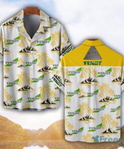 Fendt Yellow Coconut Pattern Combo 3D Hawaiian Shirt And Shorts