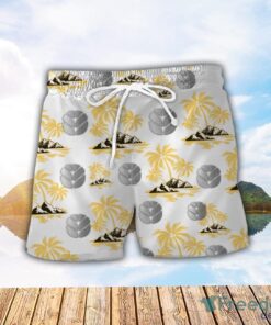 Fiatagri Yellow Coconut Pattern Combo 3D Hawaiian Shirt And Shorts Product Photo 2