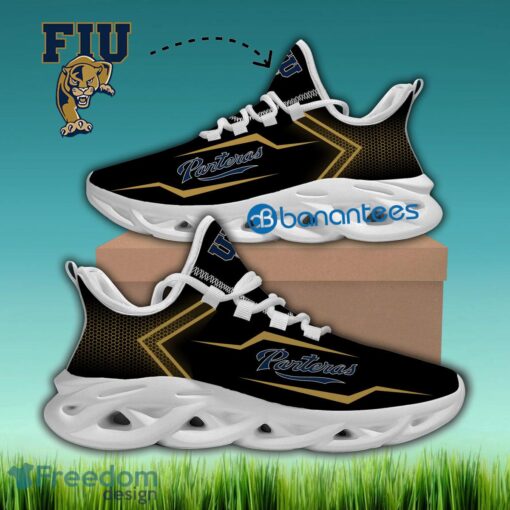 FIU Panthers Sport Sneaker Craftsmanship Gift Max Soul Shoes New For Fans - NCAA FIU Panthers Max Soul Sneakers Style 1