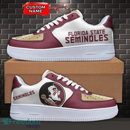 Florida State Seminoles NCAA AF1 Personalized Name Sneakers Air Force Shoes For Fans Product Photo 1