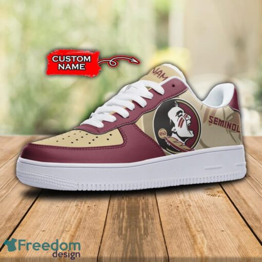 For Fans Florida State Seminoles NCAA Air Force Shoes Custom Name For Fans Men Women AF1 Shoes Product Photo 2