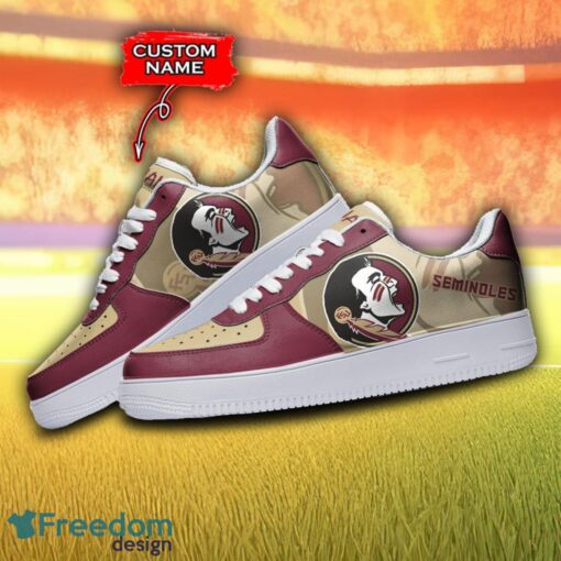 For Fans Florida State Seminoles NCAA Air Force Shoes Custom Name For Fans Men Women AF1 Shoes Product Photo 3