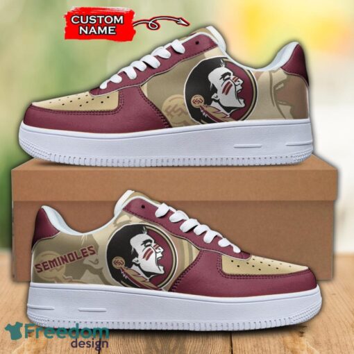 For Fans Florida State Seminoles NCAA Air Force Shoes Custom Name For Fans Men Women AF1 Shoes Product Photo 1