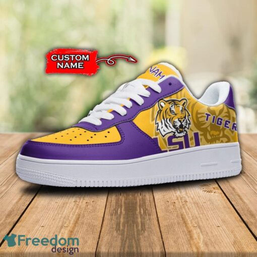 For Fans LSU Tigers NCAA Air Force Shoes Custom Name For Fans Men Women AF1 Shoes Product Photo 2