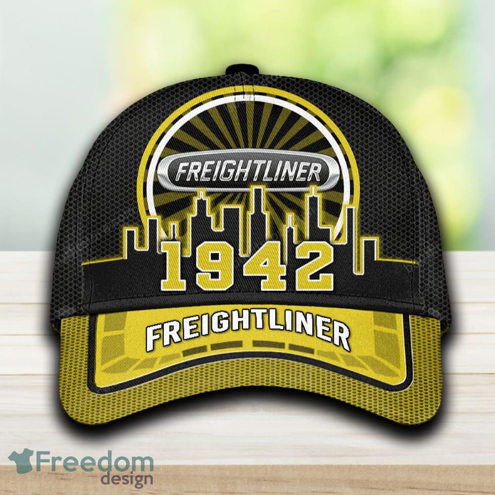 Freightliner Car Cap And Hat Yellow Black For Fans Full Print Gift Mens - Freightliner Car Cap And Hat Yellow Black For Fans Full Print Gift Mens