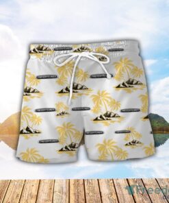 Freightliner Yellow Coconut Pattern Combo 3D Hawaiian Shirt And Shorts Product Photo 2