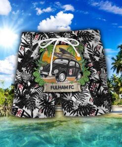 Fulham F.C Car Beach Pattern Hawaiian Shirt And Shorts Product Photo 2