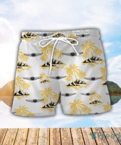 Genesis Yellow Coconut Pattern Combo 3D Hawaiian Shirt And Shorts Product Photo 2